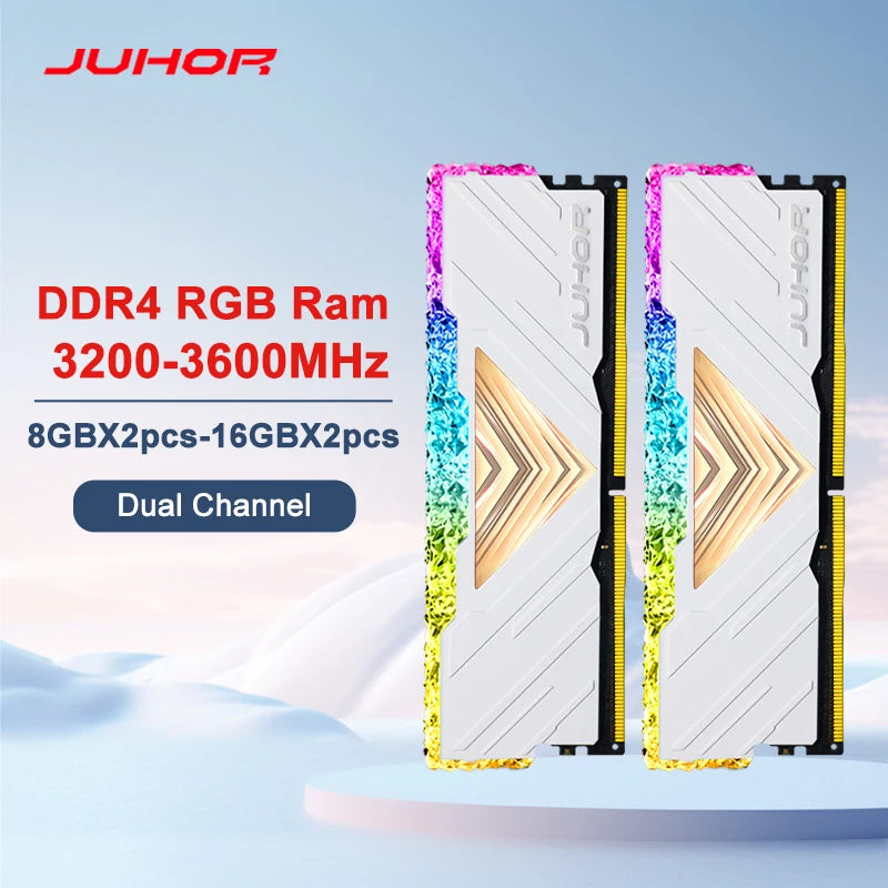 Memoria Ram RGB DDR4 8GBX2 16GBX2 3200Mhz 3600Mhz Kit Dual Channel Stunning Desktop Memoria Ram