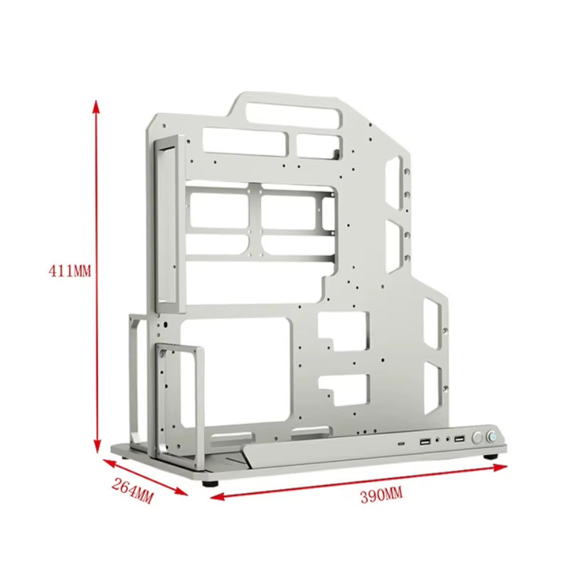 Diy Gaming Computer EATX Computer Case Pc Case Open Frame Gaming Computer Case for ATX M-ATX Case Aviation Aluminum