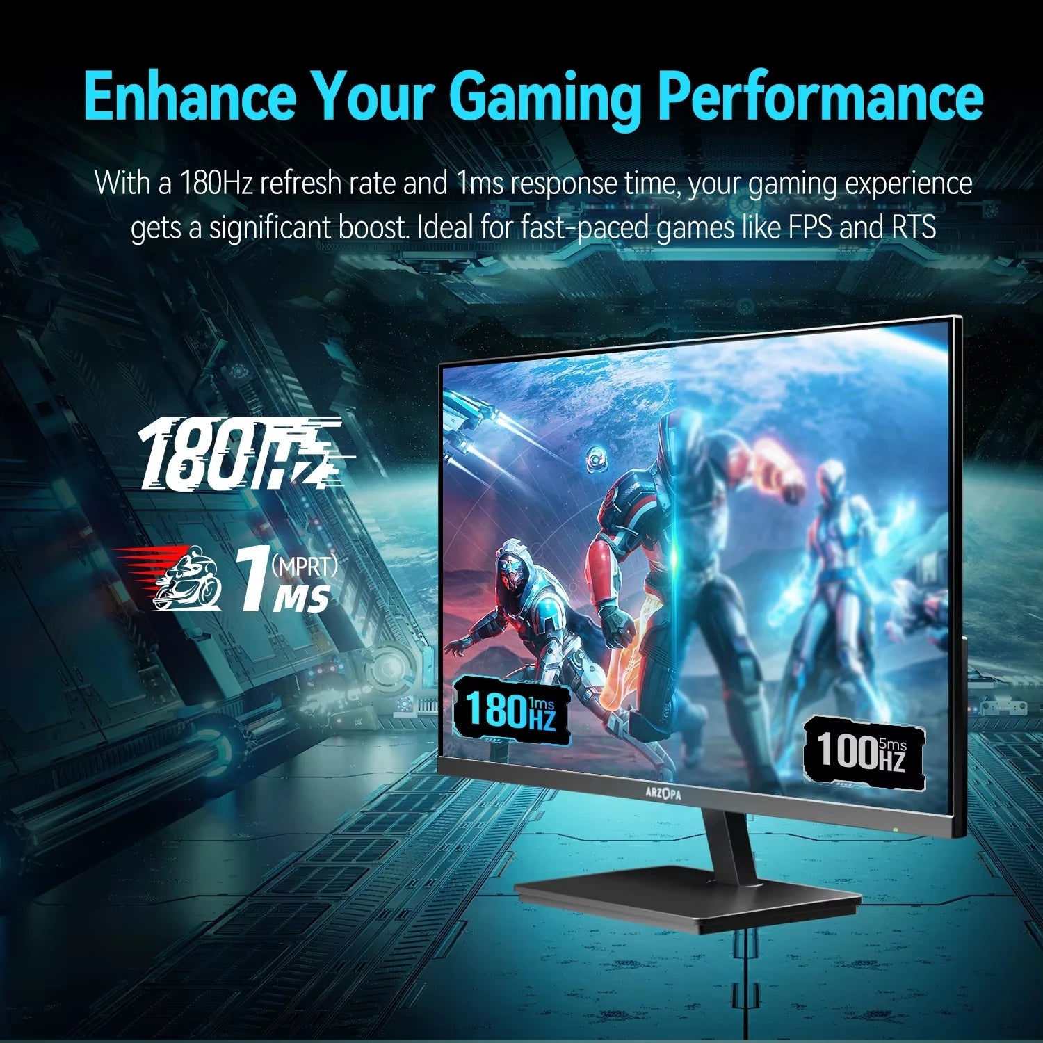 New  27 Inch Monitor 180Hz Gaming Monitor QHD 2K Monitor for Pc,2560*1400,Fast Ips,With Type-C,Samsung Dex Mode,Freesync