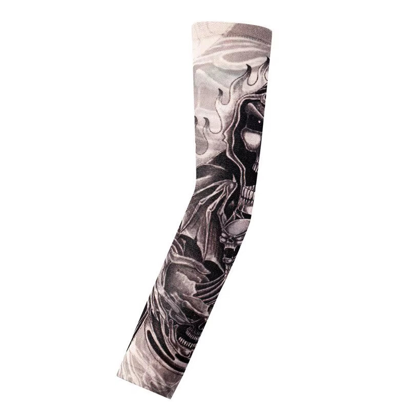 Tattood Sleeve with Floral Arm Tattoo Seamless Outdoor Cycling Tattoo and Sun Protection Sleeve 1Pc Tattoo Sleeve Sleeve Sunscre