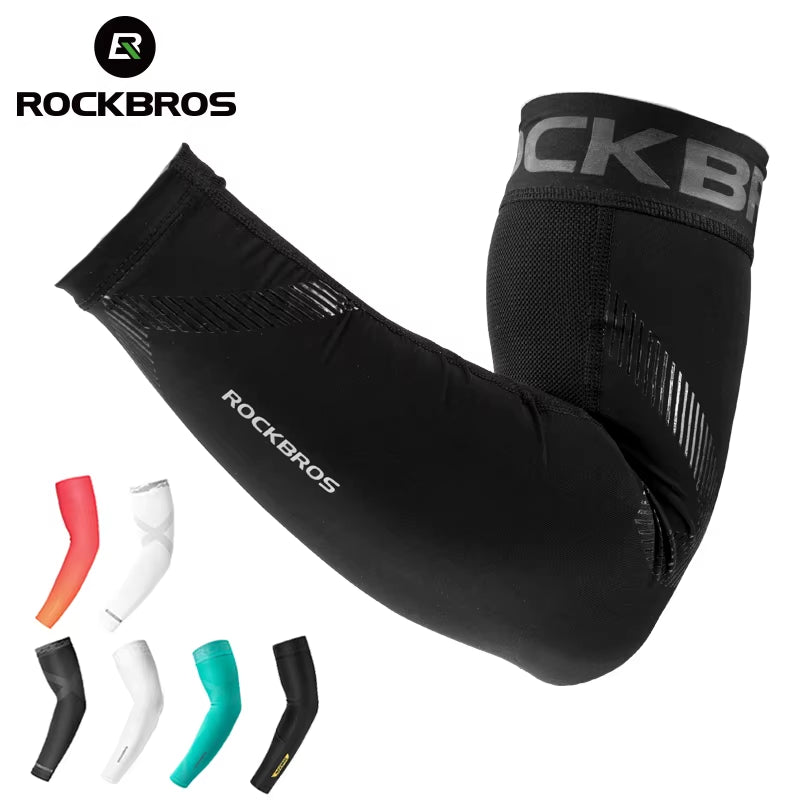 Ice Fabric Cycling Arm Sleeve Warmers Basketball Sleeve Running Arm Sleeve Bicycle Arm Warmers Camping Summer Sports