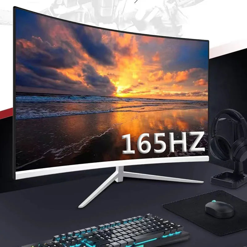 24 Polegadas VA 144Hz Monitor 1080P HD Jogo 165Hz Curvo LCD 1K75Hz Desktop HDMI Compatível PC Monitor DP