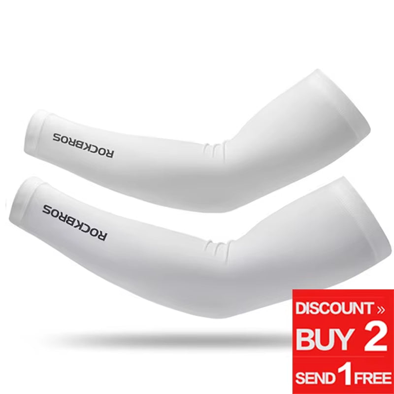 Ice Fabric Cycling Arm Sleeve Warmers Basketball Sleeve Running Arm Sleeve Bicycle Arm Warmers Camping Summer Sports