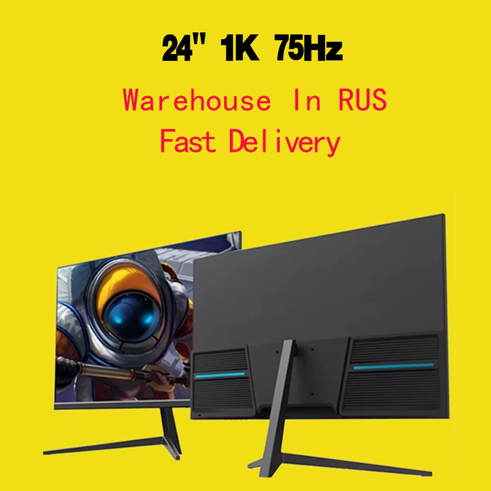 24 Inch 75Hz FHD Computer Monitor 1080P Thin LED Screen HDMI Compatible